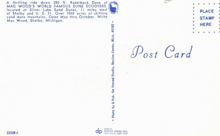 Mac Woods Dune Rides - Postcard (newer photo)